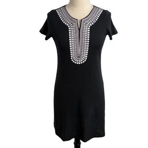 Tommy Hilfiger Short Sleeve Essential Everyday Dress, Black, Size XS